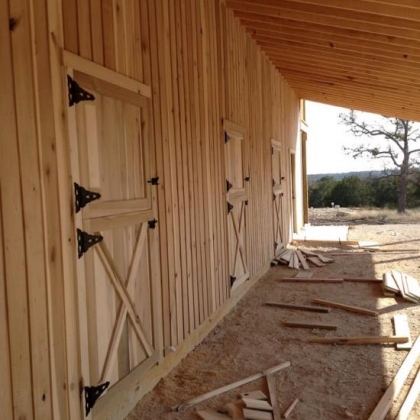 Poplar Siding and Custom Built Dutch Door